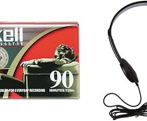 Maxell 190319 HP-100 Lightweight Stereo Headphones, Black