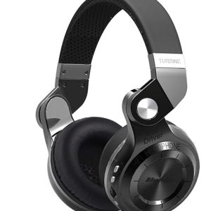 Bluedio Turbine T2s Wireless Bluetooth Headphones with Mic, 57mm Drivers/Rotary Folding (Black)